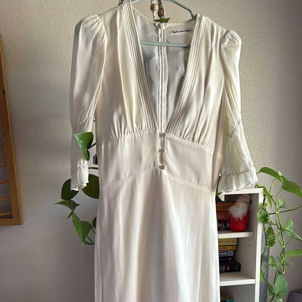 Reformation Ginny Dress Ivory - Size 4